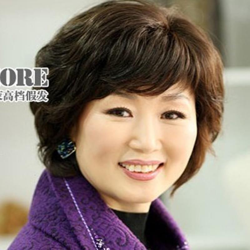 女士真人真发中老年妈妈假发套女士短发卷发2024中年假发女包邮