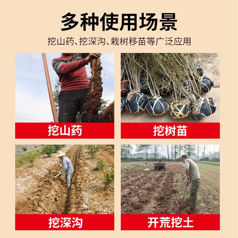 铁锹锰钢挖树专用铲子挖土神器加厚尖锹头挖坑山药树根农用工具沟图片