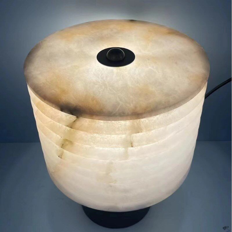 新中式天然云石台灯设计师客厅样品间卧室床头轻奢云石高级感台灯