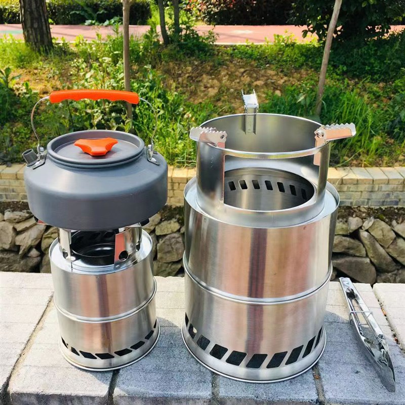 柴火炉气化炉带风机柴火炉灶鼓风机户外烧水炉具柴火灶烧碳碳炉图片