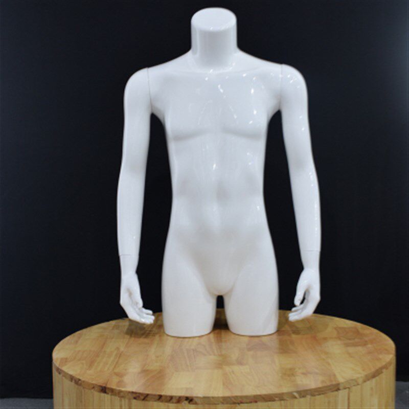新款沃尔玛男女士半身带头手带腿模特服装店衣服人台道具白色模特