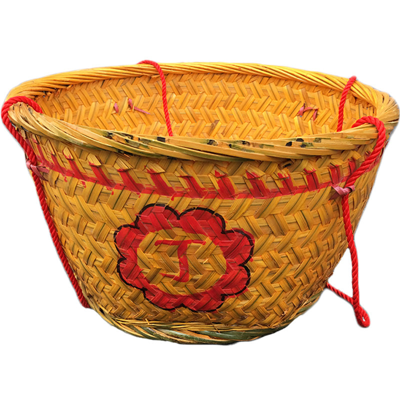 竹制品 竹编 收纳篮竹篓竹篮子 储物筐婚庆竹篮箩筐