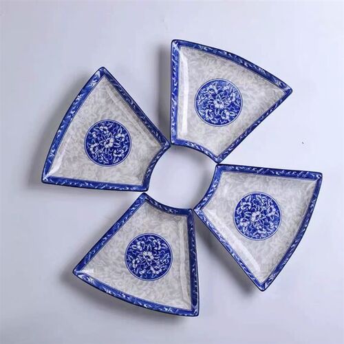 陶瓷团圆拼盘餐具盘子菜盘家用聚会年夜饭圆桌扇形盘大号汤碗组合
