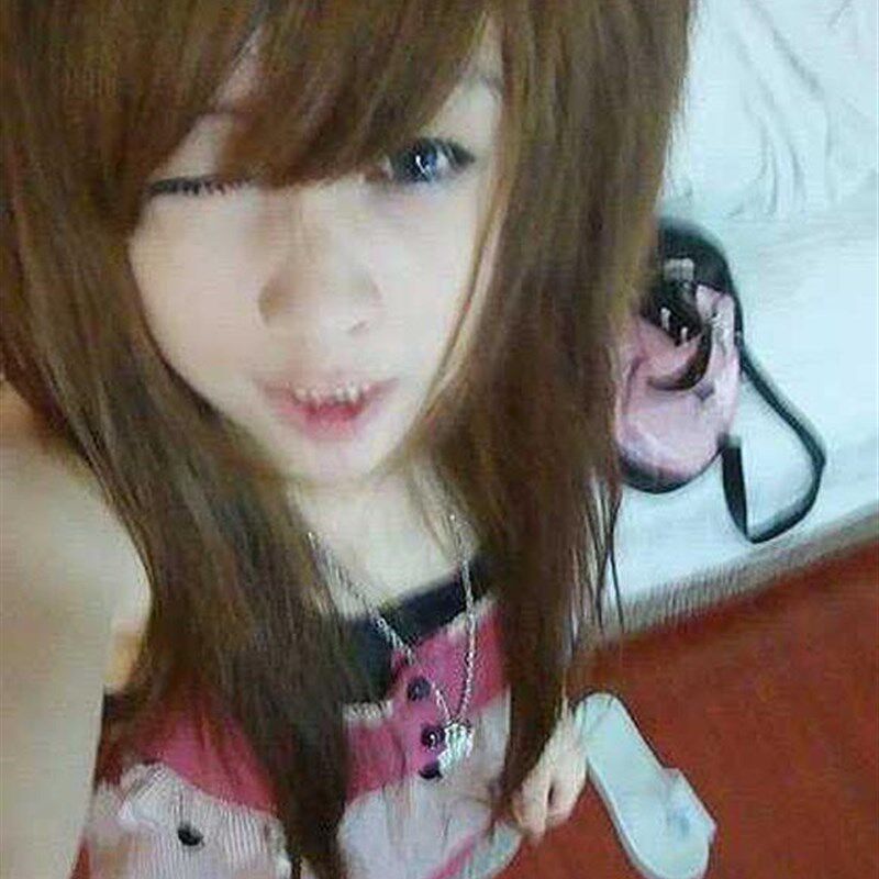 女学生甜美风长直假发 可齐可斜刘海蓬松可爱造型 常温丝材质深棕