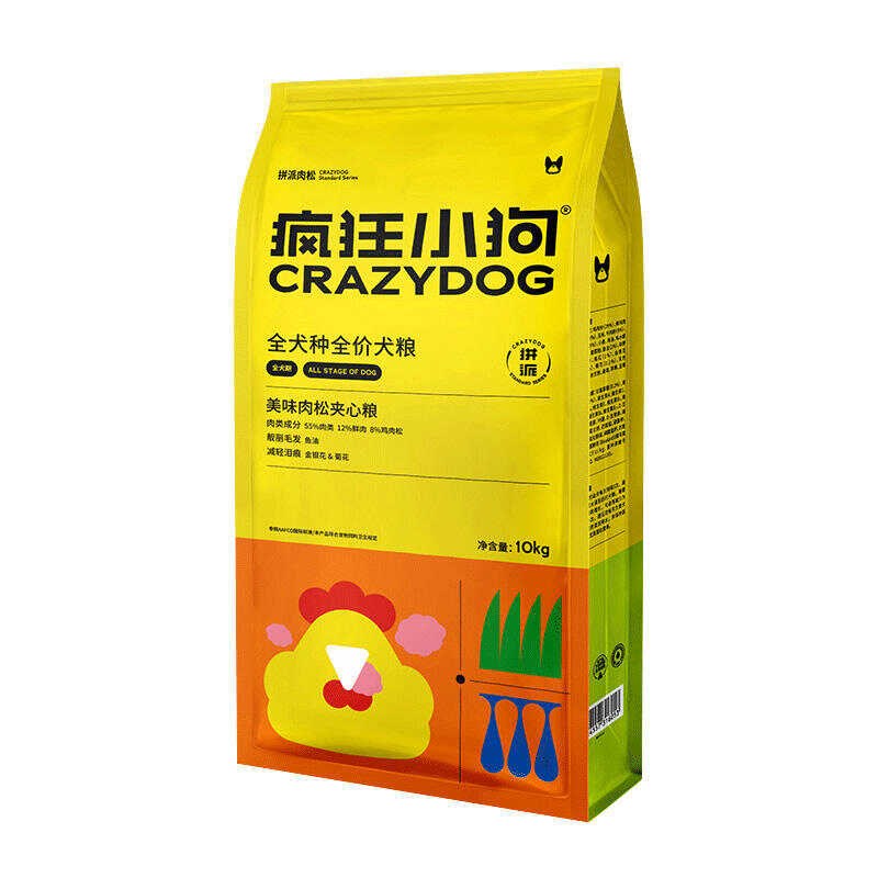疯狂小狗肉松狗粮挑嘴泰迪比熊柯基法斗专用小型幼成犬全价粮20斤