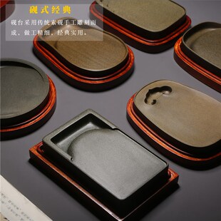 国家非遗《宋坑鱼子砚》精品老宋坑砚台歙砚天然原石书法绘画收藏