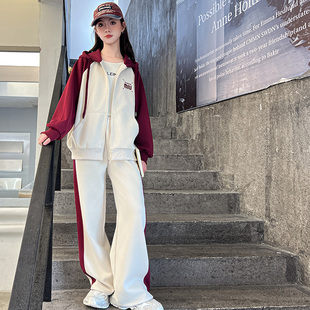女童秋季套装2024新款儿童洋气早秋大童春秋青少年女装学生初中生