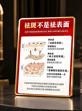 美容院黑色素分层淡斑科普展示