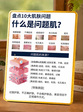 美容院皮肤管理店问题肌知识科普门店立式展示桌面装饰摆件