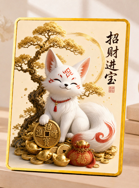 九尾狐招财进宝唯美店铺摆件