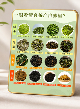 名茶产地知识展示装饰摆件新中式家用茶室茶店摆台
