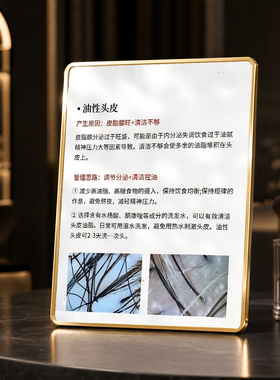 美容院门店控油养发科普展示摆件