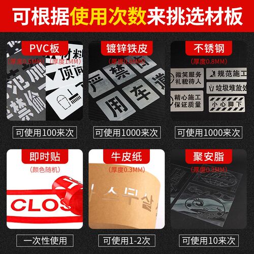 广告喷字镂空字数字号码牌喷漆刻字空心字铁皮放大号模板模具定制