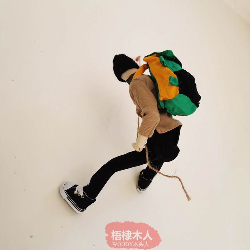 梧棣木人创意挂饰木偶人攀登木头人挂饰攀爬人物装饰攀爬墙壁装饰