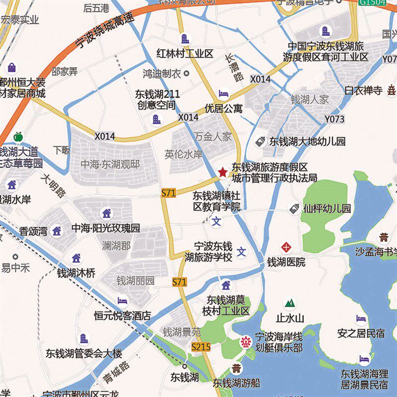 2025新款宁波市区地图贴图办公室挂图高清防水墙壁贴超大装饰画定