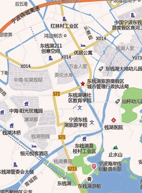 2025新款宁波市区地图贴图办公室挂图高清防水墙壁贴超大装饰画定