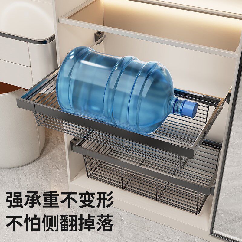 衣柜拉篮抽屉式伸缩带滑轨衣橱帽间分层内部改造收纳储物抽拉裤架