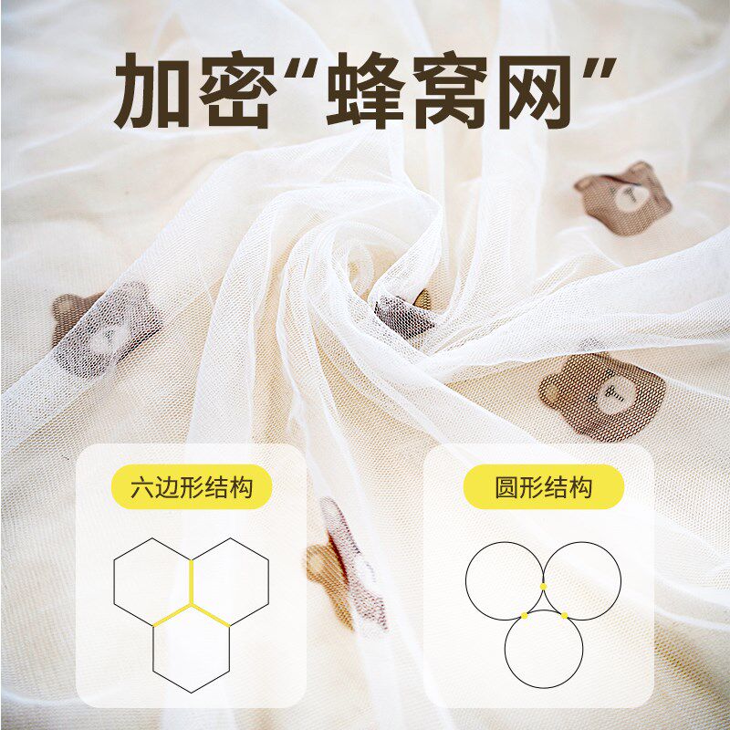 儿童婴儿床蚊帐全罩式通用拼接床带支架遮光新生儿宝宝防蚊罩床幔