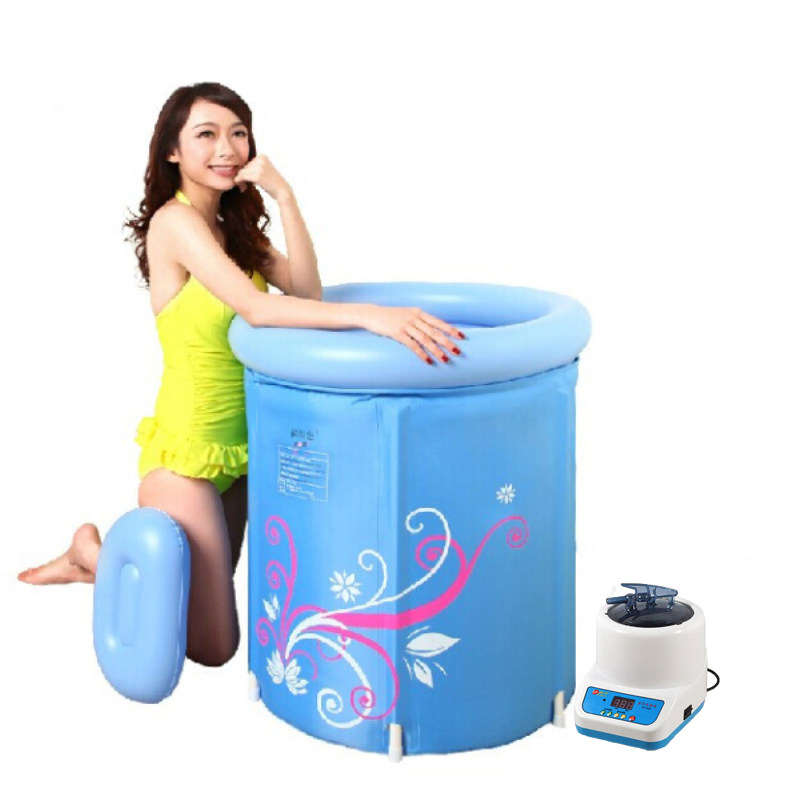 家用折叠浴桶泡澡浴缸充气沐浴桶桑拿浴箱蒸气机熏蒸汗蒸房超大号