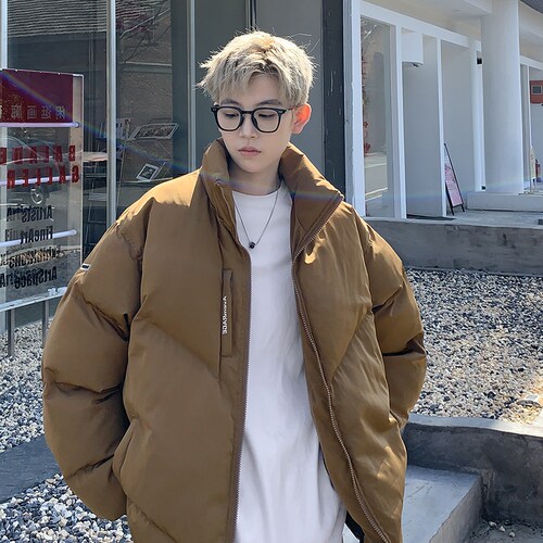 晋江棉服男款冬季潮流宽松立领铺棉外套加厚棉袄子美式复古面包服