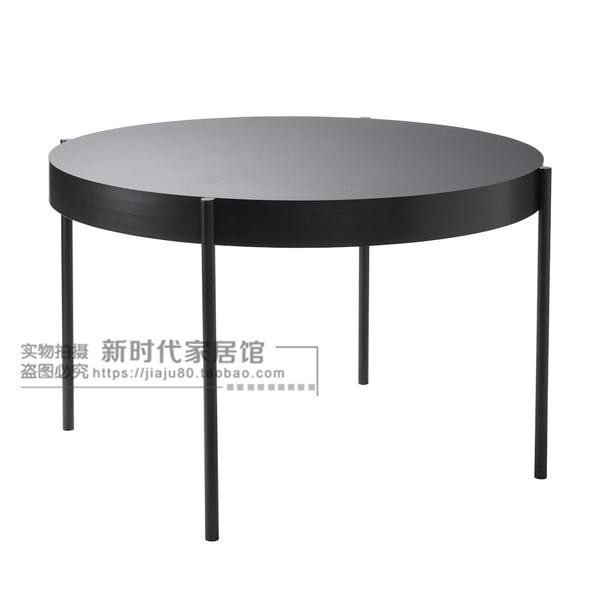 设计师个性实木餐桌咖啡厅奶茶店西餐厅圆桌子北欧创意圆形洽谈桌
