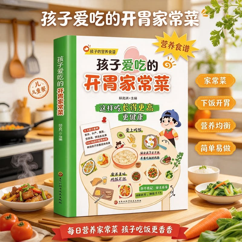 孩子爱吃的开胃家常菜 儿童营养餐食谱菜谱家常菜大全 美食烹饪早餐养生书籍菜单图片视频下饭菜西餐甜点川菜素菜减脂餐制作教程书