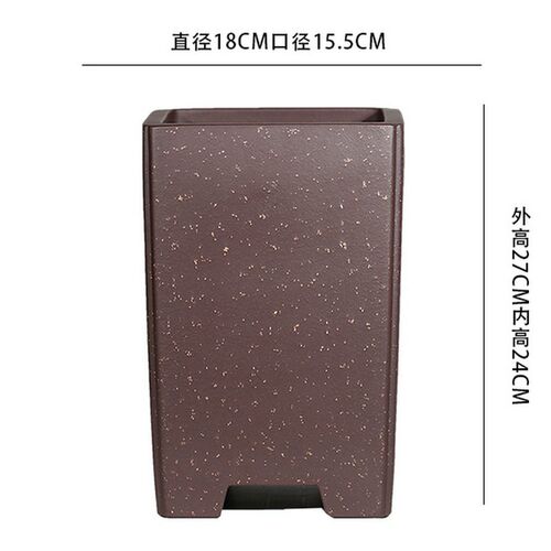 尚扣紫泥铺砂抽角四方签筒名家制作室内古典兰花盆盆景盆朱永南制