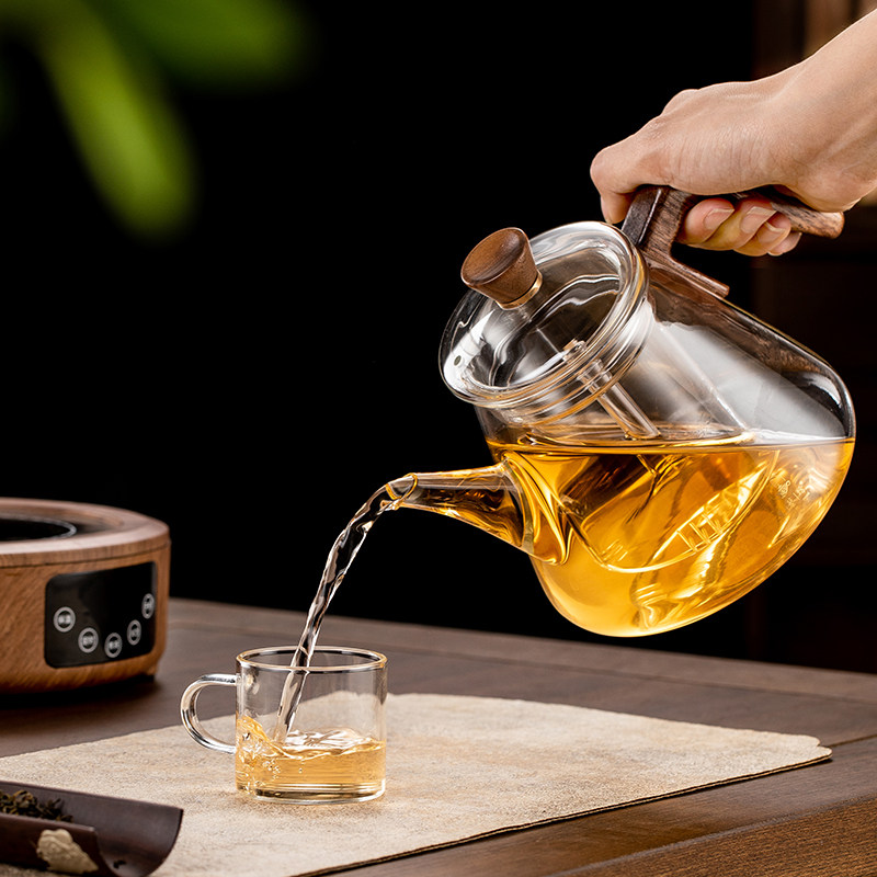 玻璃煮茶壶大容量蒸煮茶器耐高温加厚烧水壶家用多功能养身煮水壶