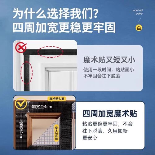 金刚网侧开全磁条防蚊门帘2025新款高档卧室家用磁吸纱窗纱网纱门