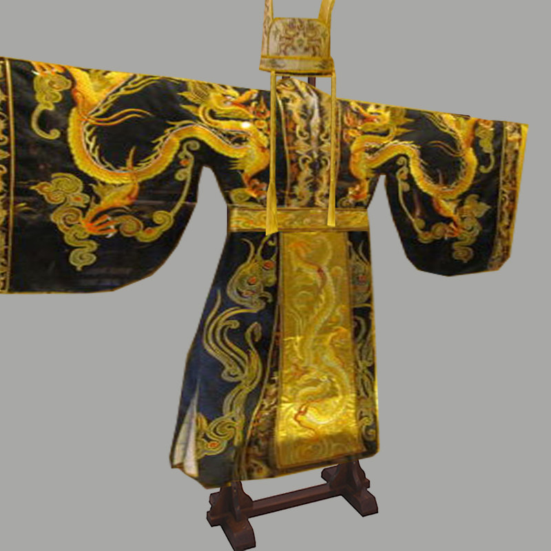 实木汉服展示架 落地式龙袍架 中式复古衣架 古代戏服专用架 新中