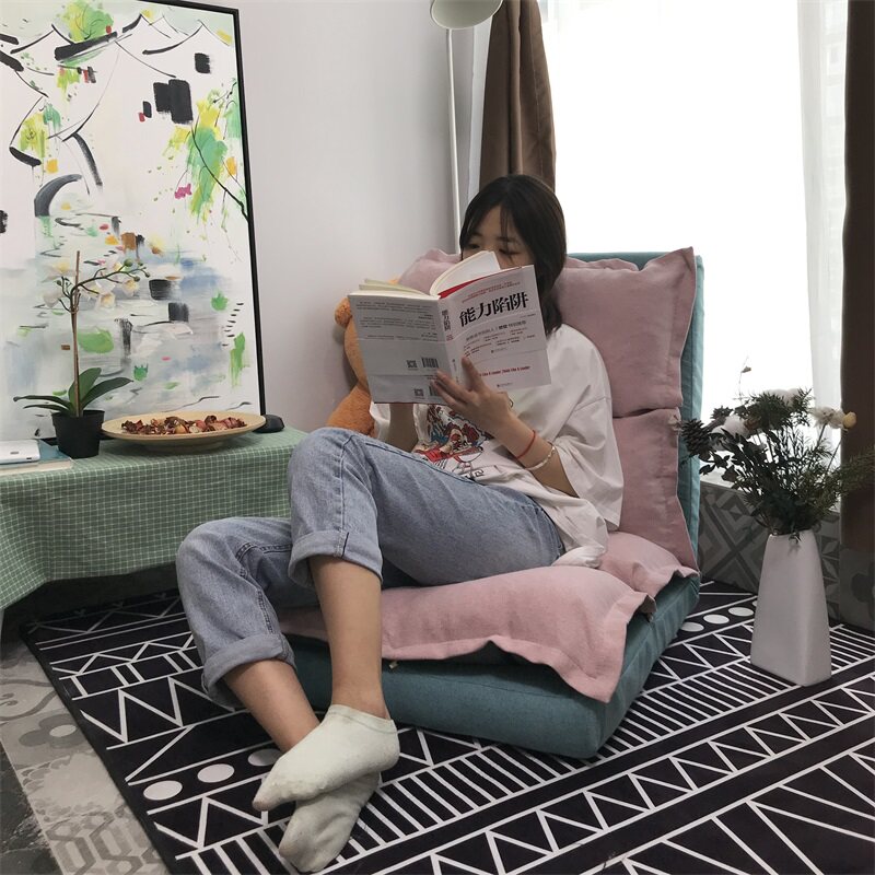 懒人沙发榻榻米单人飘窗阳台可爱卧室床上小躺椅靠背椅子小型椅迷
