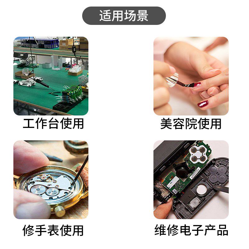 桌面照明台灯夹子带放大镜老人阅读手表维修美甲雕刻焊接用工作灯