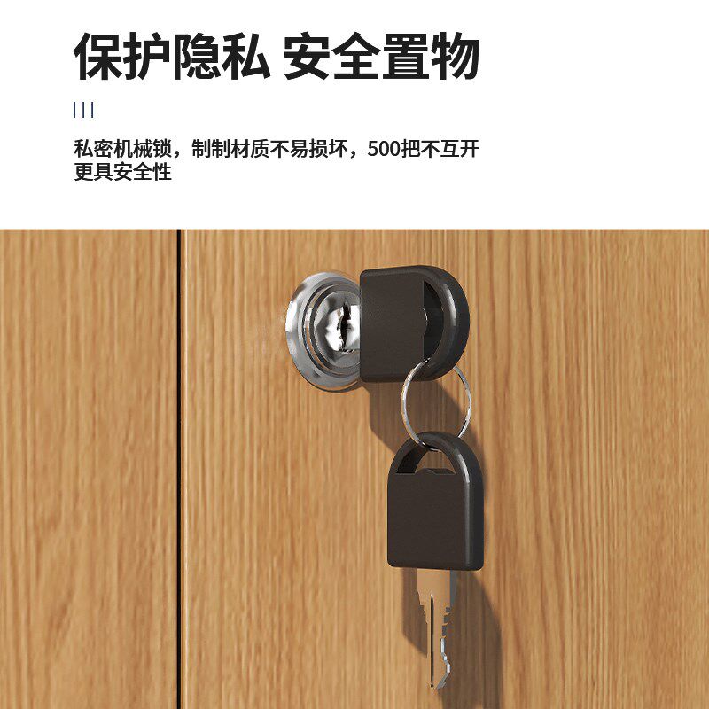 文件柜铁皮柜资料财务木纹通双节储物带锁钢制办公室凭证柜档案柜