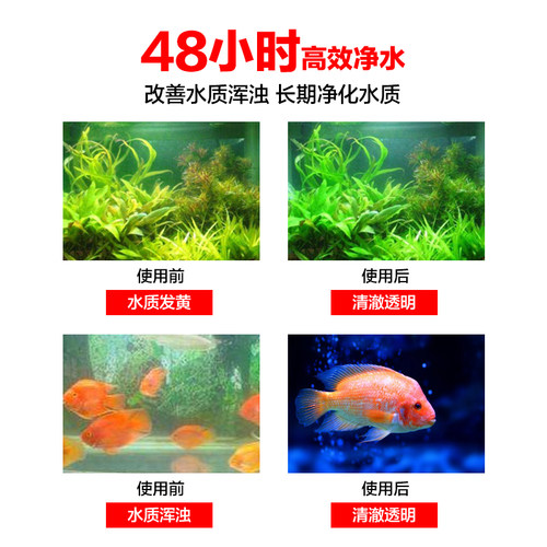 德邦硝化细菌鱼缸用净水剂养鱼水质稳定净化水族鱼药消毒消化活菌