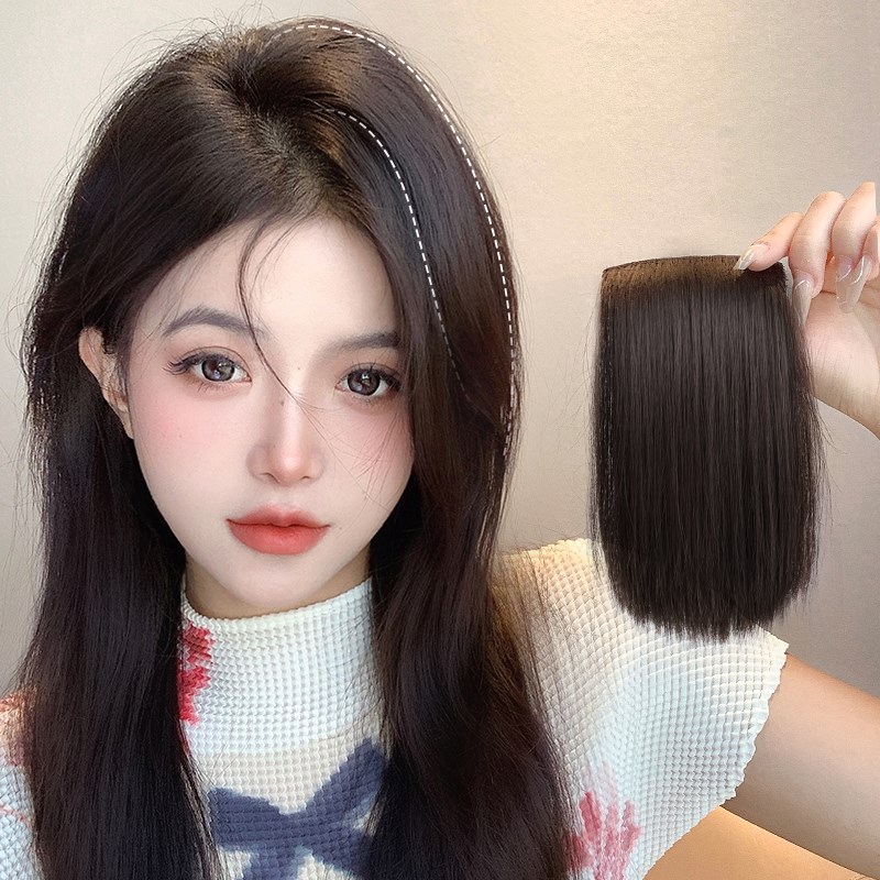 两侧垫发片真发一片式增发量头顶补发隐形自然蓬松发根高颅顶神器