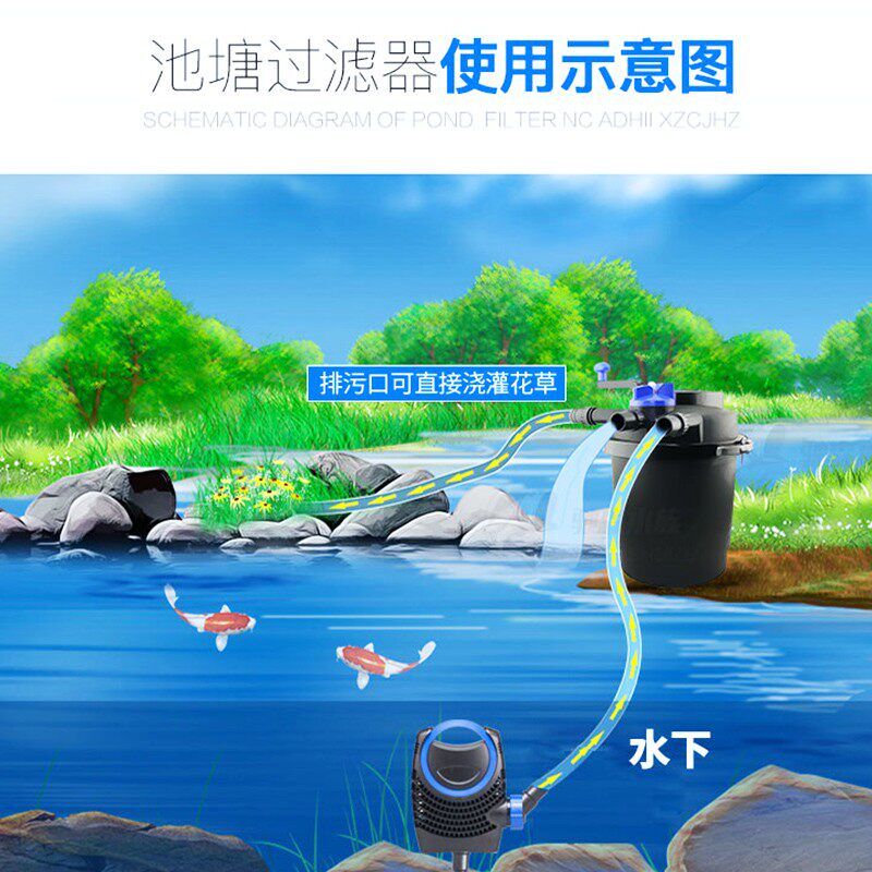 森森鱼池过滤器水循环系统大型室外池塘过滤桶装置全自动净化设备