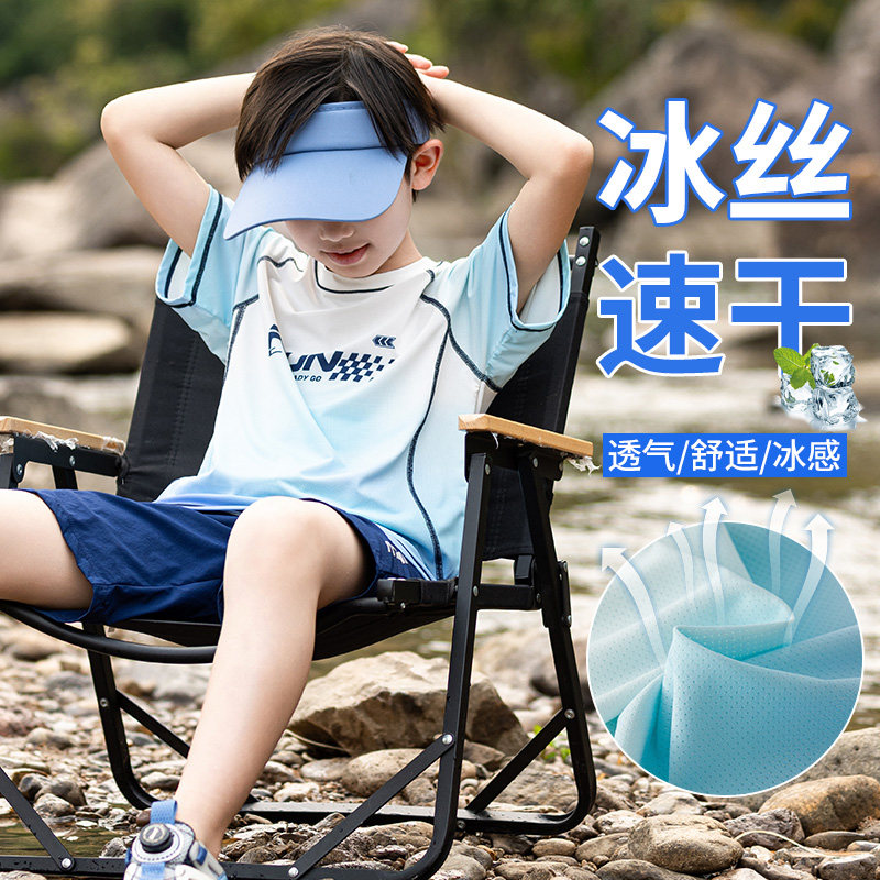 moodytiger儿童夏装套装2026新款男童速干运动服大童篮球服冰丝短