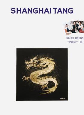 于适同款手绘龙纹真丝丝巾90方巾