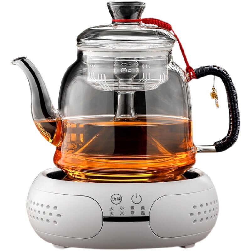 大容量耐高温全玻璃蒸茶壶煮茶器蒸馏壶养生壶烧水泡茶电陶炉套装