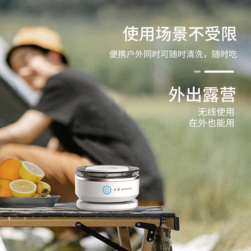 冰尊果蔬清洗机家用无线旋转洗菜机除菌99%食材净化机解毒净化器