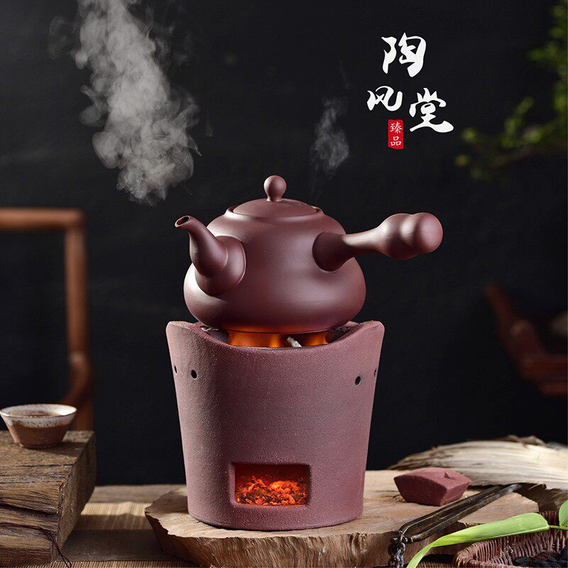 陶壶手工紫砂壶炭炉烧水壶提梁壶明火煮水壶功夫茶炉煮茶器泡茶壶