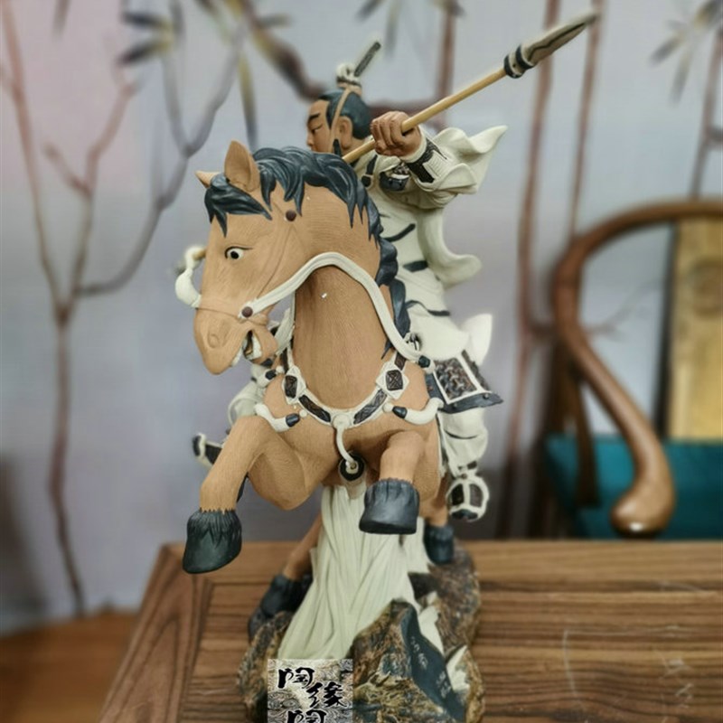 陶瓷工艺品  石湾公仔  三英战吕布 吕布 三国
