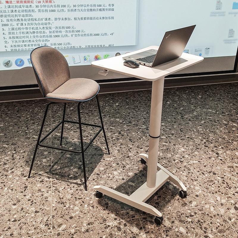 可折叠胡桃木升降桌沙发床边桌可移动学习办公电脑桌讲台实木桌子