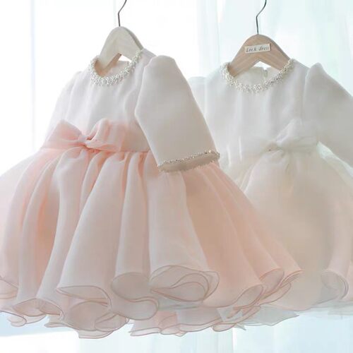 公主裙儿童礼服秋款花童婚礼小女孩钢琴演出服女童周岁公主礼服裙