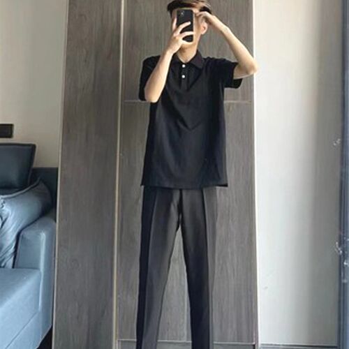美式直筒修身西裤 九分显瘦休闲西服裤 四季百搭男装裤款