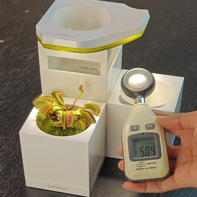 捕蝇草专用盆含补光灯 LeGrow 桌面白方盆食虫植物茅膏菜多肉植物