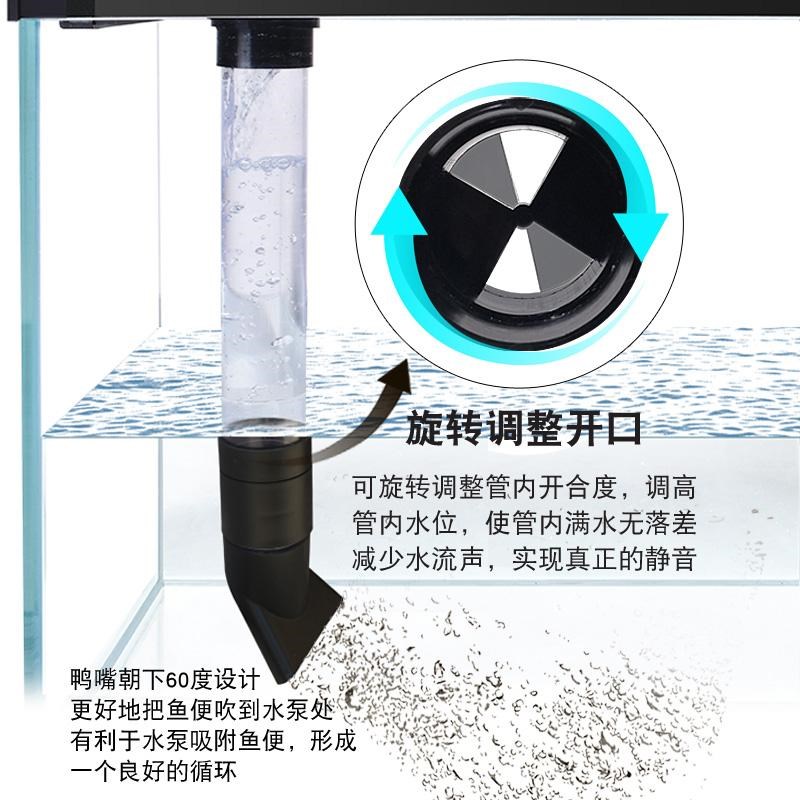 鱼缸加大款滴流盒铝合金底座上过滤器双管雨淋乾湿分离过滤盒净化