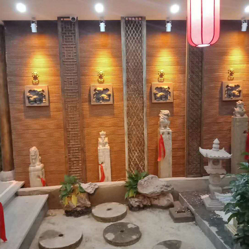 狮子绣球大门雕花仿古青砖中式砖雕墙面立体浮雕画门楼墀头文化墙