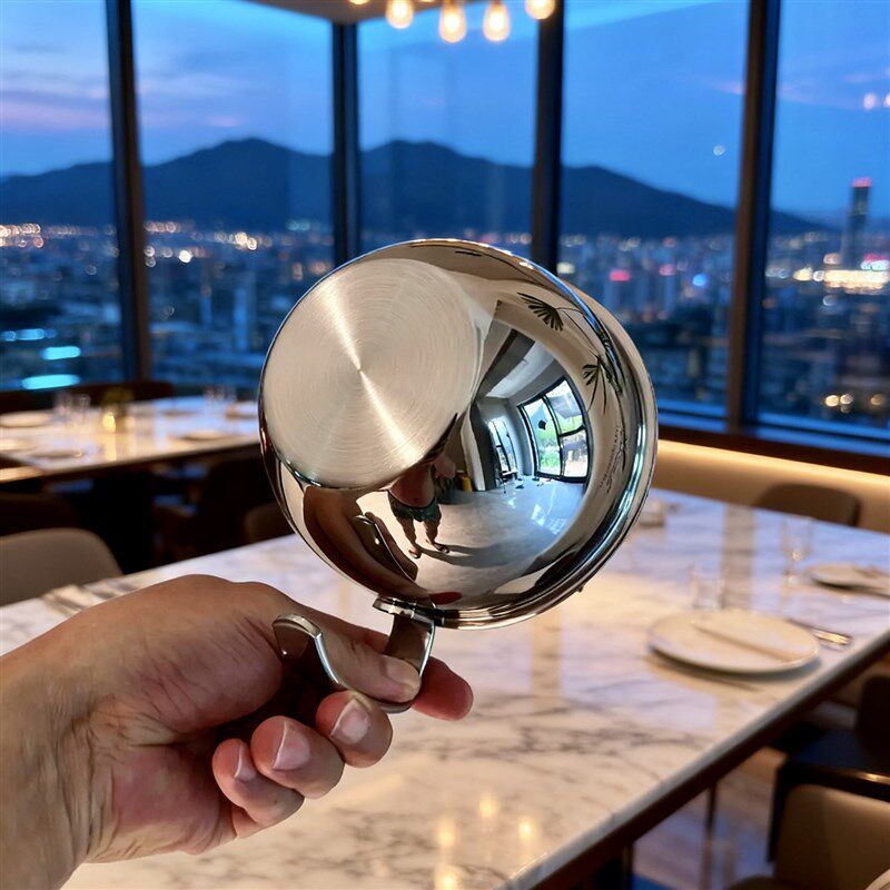 自留304不锈钢大肚杯早餐燕麦牛奶杯吃饭碗打蛋碗量杯带手柄泡面