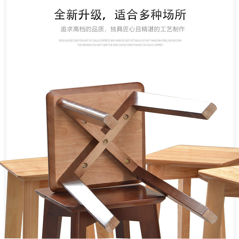 木登实木餐凳化妆凳方凳餐桌凳家用凳子板凳客厅梳妆凳小创意矮凳